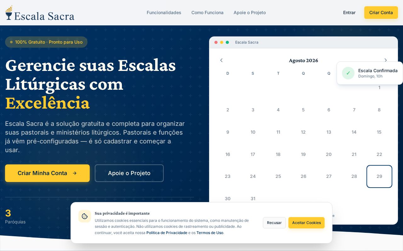 Capa do case Escala Sacra